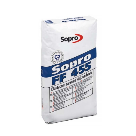 SOPRO Highly elastic tile adhesive white,25kg