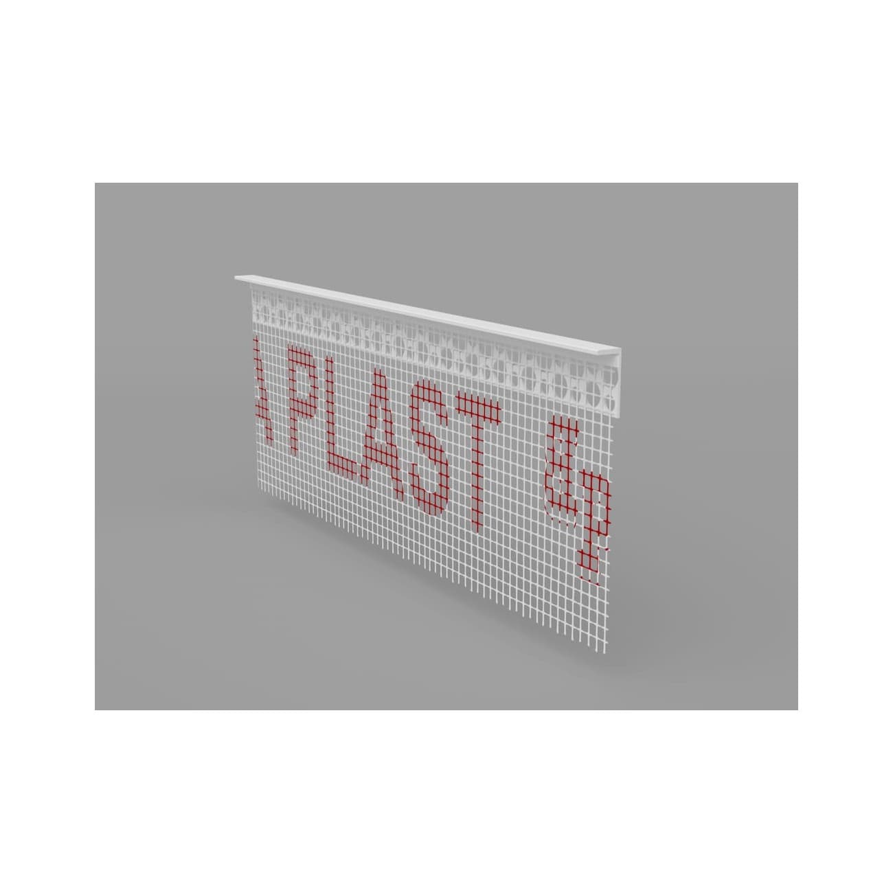 PVC White Stop Bead with Mesh 2.5m for EPS Render